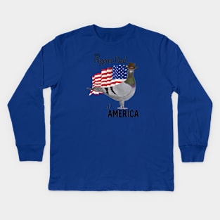 100 percent Pigeon Dad of America Kids Long Sleeve T-Shirt